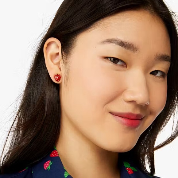 Kate Spade Strawberry Fields Studs novelty studs! - Picture 3 of 16